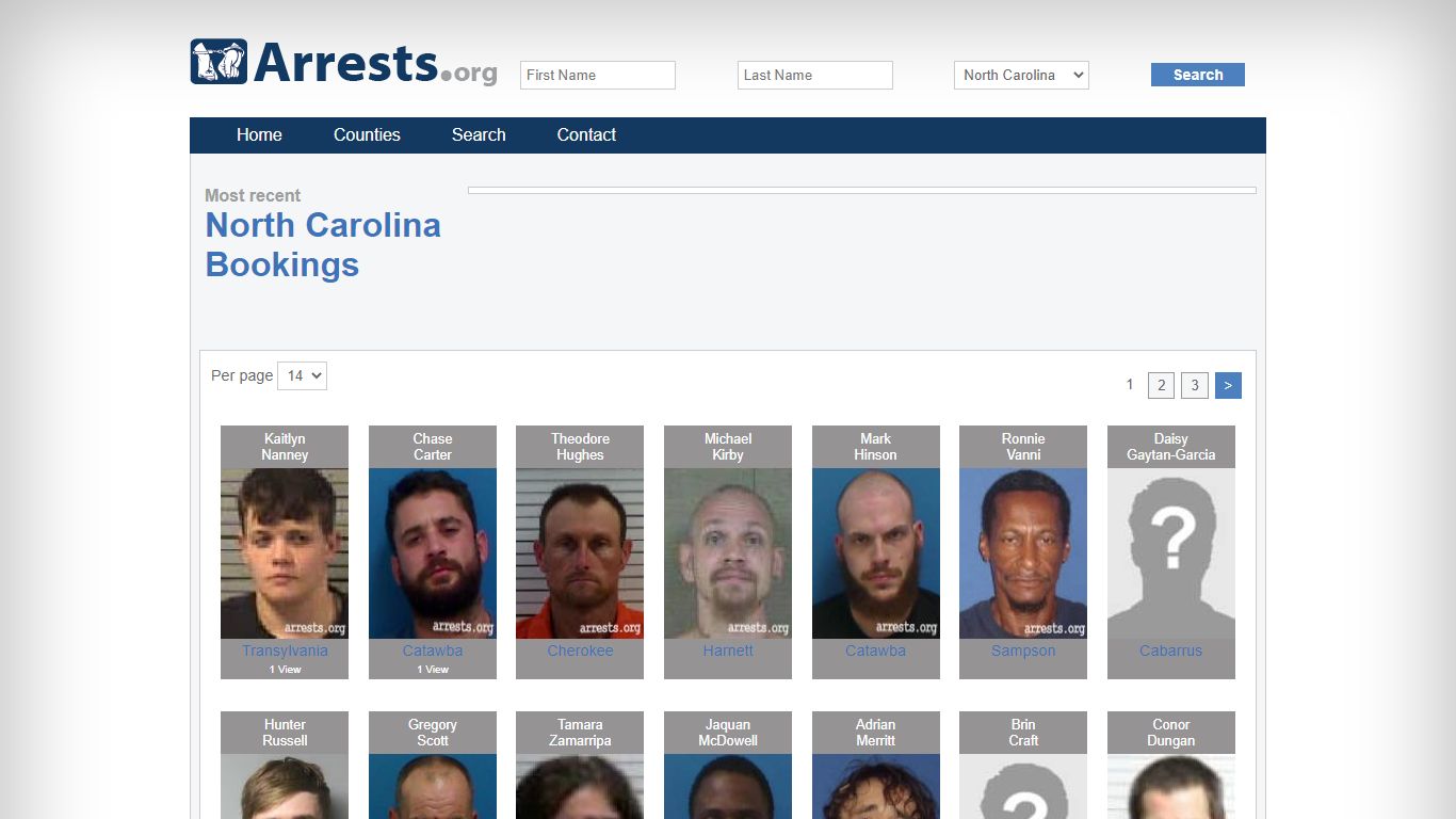 North Carolina Arrests and Inmate Search