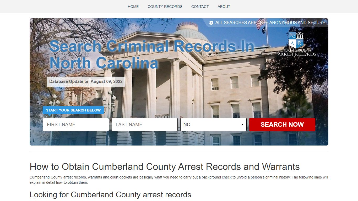 Cumberland County Arrest Records and Warrants