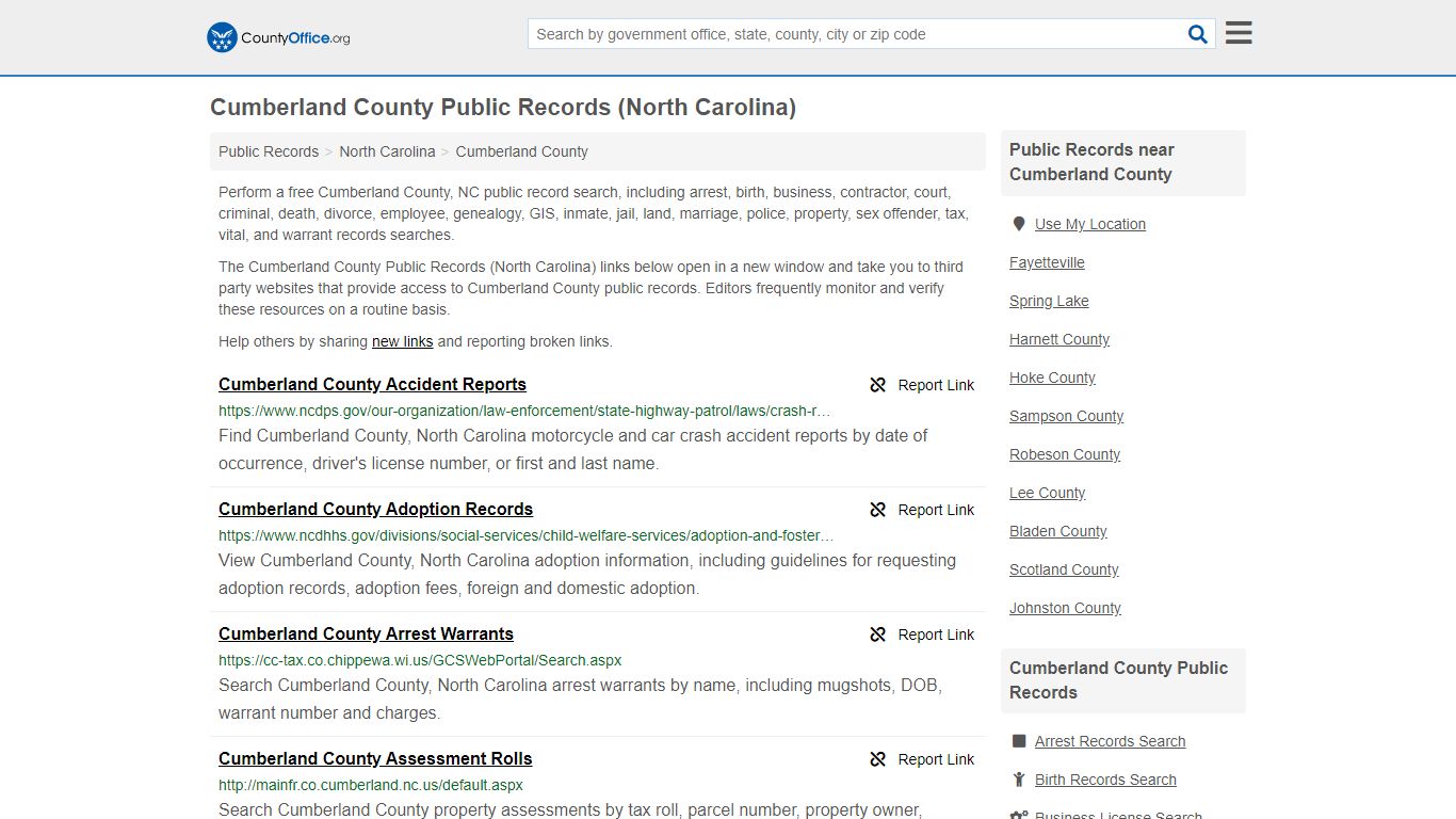 Public Records - Cumberland County, NC (Business, Criminal ...